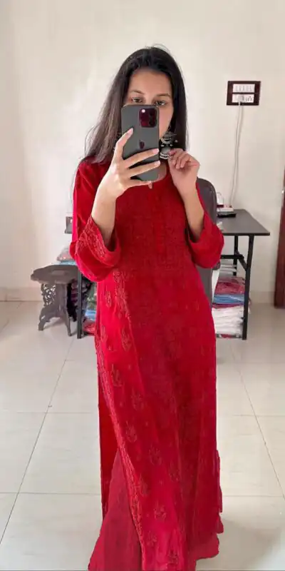 BE 354 Red Color Georgette With Embroidery Work Salwar Suit Casual, Wedding, Festive, Events . Expected Delivery  4-6 Working Days @1899/- only      | Casual Suits, Jump Suits, Salwar suit, Creative suits, Designer Suits, Palazzo Suits, Party Wear Suits, Patiala Suits, Straight Suits