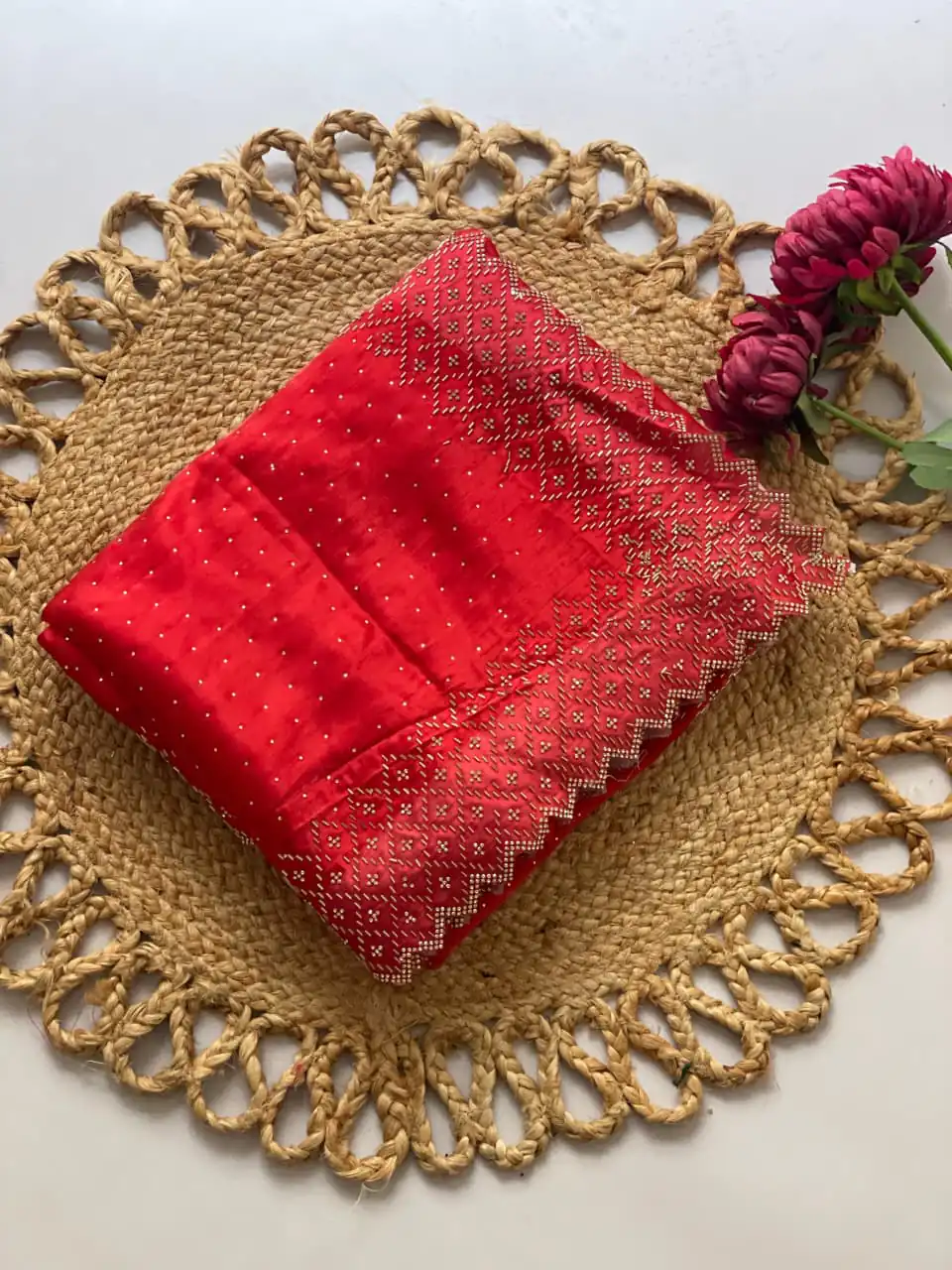 DF 3467 Red Color Jimmy Choo Full Zarkhan Diamond Work Saree Casual, Wedding, Festive, Events . Expected Delivery  4-6 Working Days @2099/- only                                                                                | Designer Sarees, Embroidered Sarees, Sarees, Bollywood Sarees, Creative Sarees, Ethnic Saree, Modern Digital sarees, Party Wear Sarees