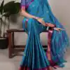 YNF 7406 Sky Blue Color Cotton Silk Weaving Work Paithani Concept Saree Casual, Wedding, Festive, Events . Expected Delivery  4-6 Working Days @1449/- only                                                                                | Designer Sarees, Embroidered Sarees, Sarees, Bollywood Sarees, Creative Sarees, Ethnic Saree, Modern Digital sarees, Party Wear Sarees