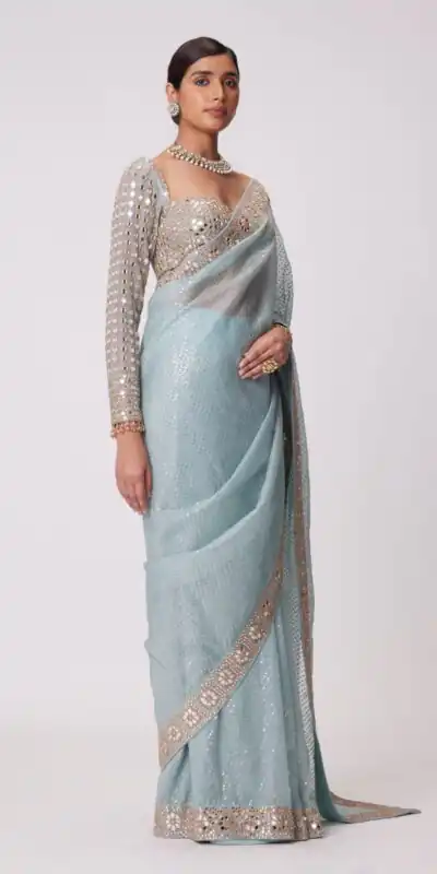 DF 3431 Sky Blue Color Faux Georgette Heavy 5mm Sequence Work Saree Casual, Wedding, Festive, Events . Expected Delivery  4-6 Working Days @1759/- only                                                                                | Designer Sarees, Embroidered Sarees, Sarees, Bollywood Sarees, Creative Sarees, Ethnic Saree, Modern Digital sarees, Party Wear Sarees