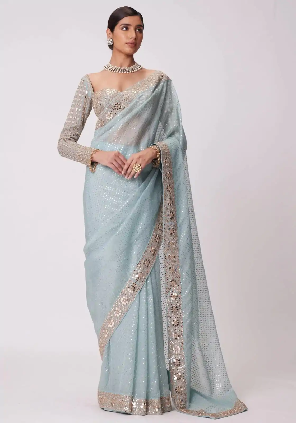 DF 3431 Sky Blue Color Faux Georgette Heavy 5mm Sequence Work Saree Casual, Wedding, Festive, Events . Expected Delivery  4-6 Working Days @1759/- only                                                                                | Designer Sarees, Embroidered Sarees, Sarees, Bollywood Sarees, Creative Sarees, Ethnic Saree, Modern Digital sarees, Party Wear Sarees