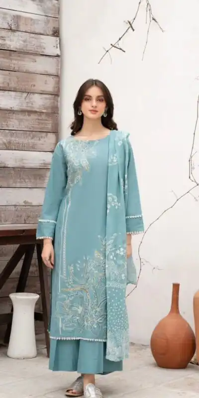 LG 1987 Sky Blue Color Roman Silk Sequence Embroidery Work Salwar Suit Casual, Wedding, Festive, Events . Expected Delivery  4-6 Working Days @1949/- only      | Casual Suits, Jump Suits, Salwar suit, Creative suits, Designer Suits, Palazzo Suits, Party Wear Suits, Patiala Suits, Straight Suits