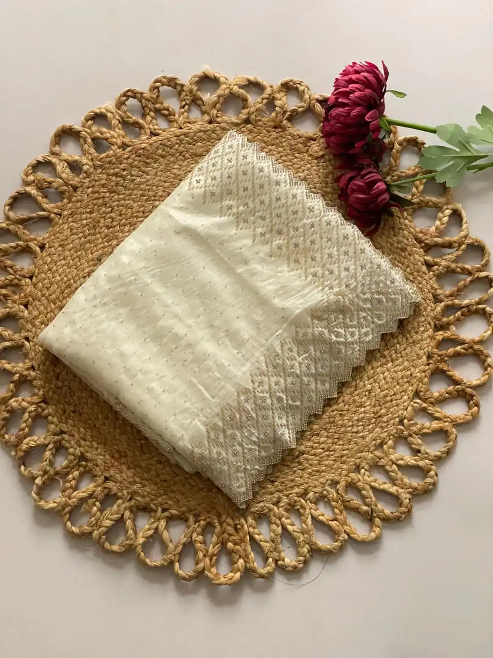 DF 3467 White Color Jimmy Choo Full Zarkhan Diamond Work Saree Casual, Wedding, Festive, Events . Expected Delivery  4-6 Working Days @2099/- only                                                                                | Designer Sarees, Embroidered Sarees, Sarees, Bollywood Sarees, Creative Sarees, Ethnic Saree, Modern Digital sarees, Party Wear Sarees