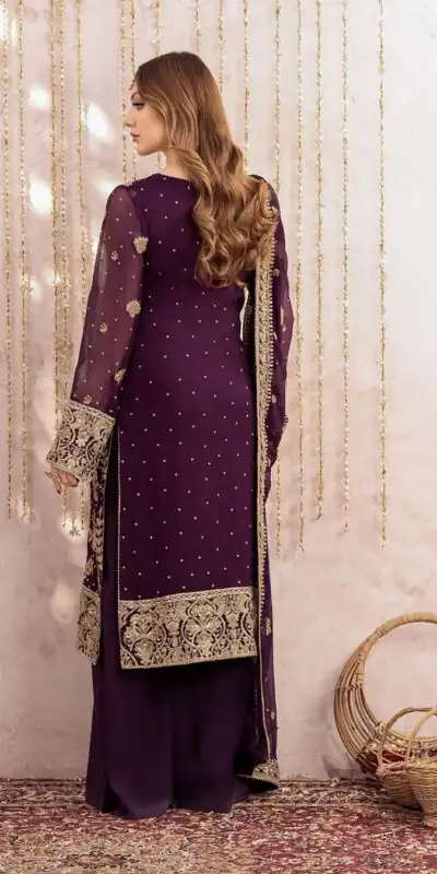 LG 1986 Wine Color Georgette Sequence Embroidery Work Salwar Suit Casual, Wedding, Festive, Events . Expected Delivery  4-6 Working Days @2049/- only      | Casual Suits, Jump Suits, Salwar suit, Creative suits, Designer Suits, Palazzo Suits, Party Wear Suits, Patiala Suits, Straight Suits