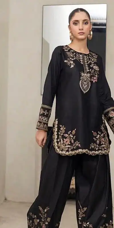 DC 107 Black Havy Natural Crep Salwar Suit Perfect for Wedding, Party, Cultural Events, Family Gatherings, Ethnic Day – . Affordable Price ₹1849. Deli | Jump Suits, Salwar suit, Casual Suits, Creative suits, Designer Suits, Palazzo Suits, Party Wear Suits, Patiala Suits, Straight Suits