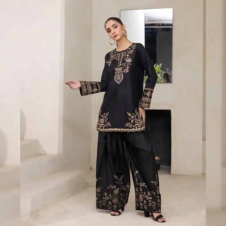 DC 107 Black Havy Natural Crep Salwar Suit Perfect for Wedding, Party, Cultural Events, Family Gatherings, Ethnic Day – . Affordable Price ₹1849. Deli | Jump Suits, Salwar suit, Casual Suits, Creative suits, Designer Suits, Palazzo Suits, Party Wear Suits, Patiala Suits, Straight Suits