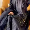 Black Natural Crep Silk Embroidery Work Salwar Suit