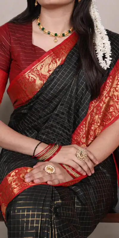 YNF 7405 Black Poly Cotton With Zari Work Saree . Wedding, Party, Festive, Events Now at just ₹1449. Delivery 4-6 Working Days. Shop now. | Designer Sarees, Embroidered Sarees, Sarees, Bollywood Sarees, Creative Sarees, Ethnic Saree, Modern Digital sarees, Party Wear Sarees