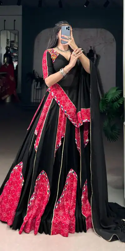 LNB 1683 Black Pure Rayon with Mirror Work & Gamthi Work Lehenga Choli . Introductory Price ₹3949. Delivery 4-6 Working Days. Shop now. | Lehenga, Bollywood Lehenga, Creative Lehenga, Designer Lehenga, Embroidered Lehenga, Party Wear Lehenga