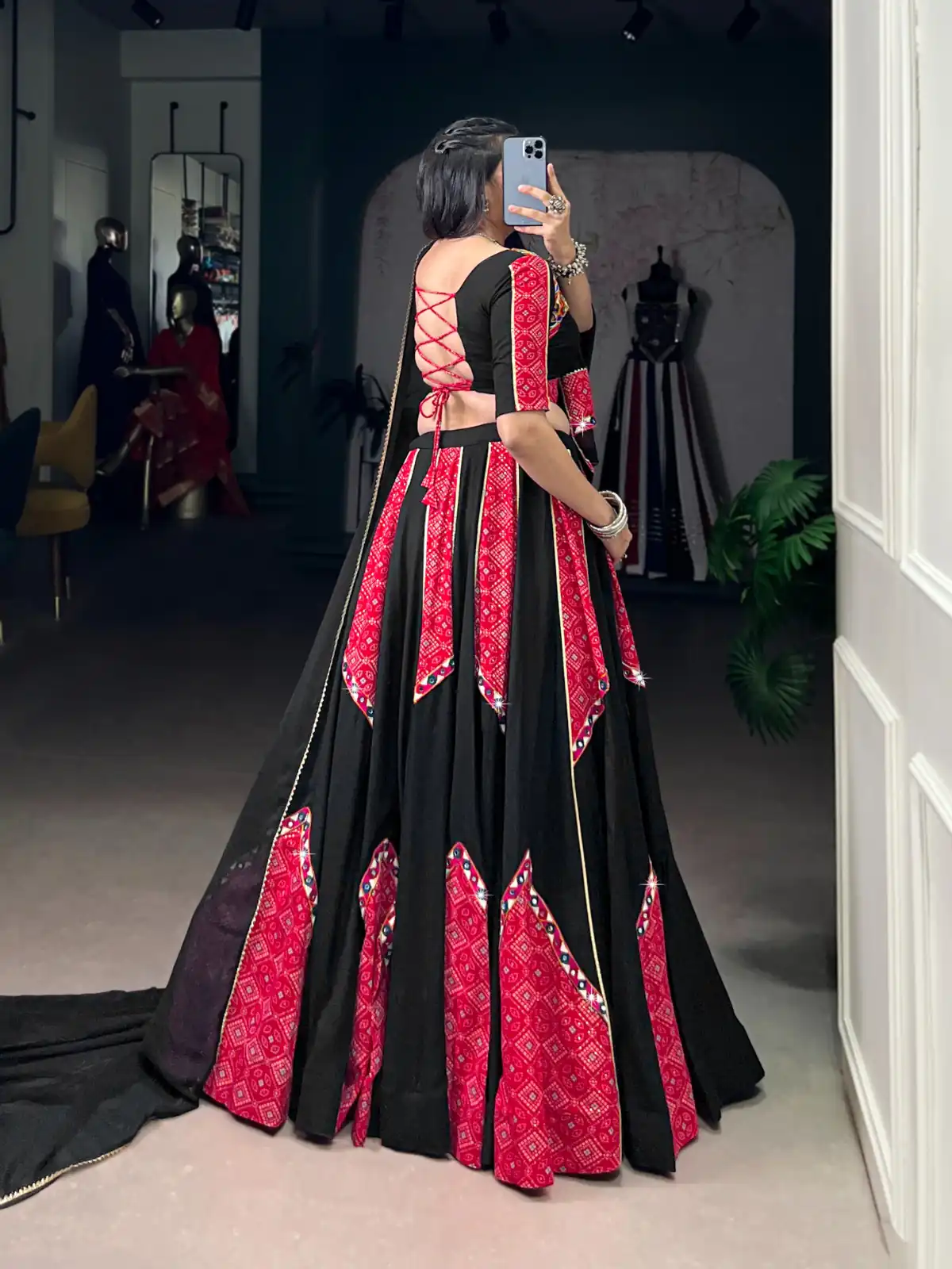 LNB 1683 Black Pure Rayon with Mirror Work & Gamthi Work Lehenga Choli . Introductory Price ₹3949. Delivery 4-6 Working Days. Shop now. | Lehenga, Bollywood Lehenga, Creative Lehenga, Designer Lehenga, Embroidered Lehenga, Party Wear Lehenga