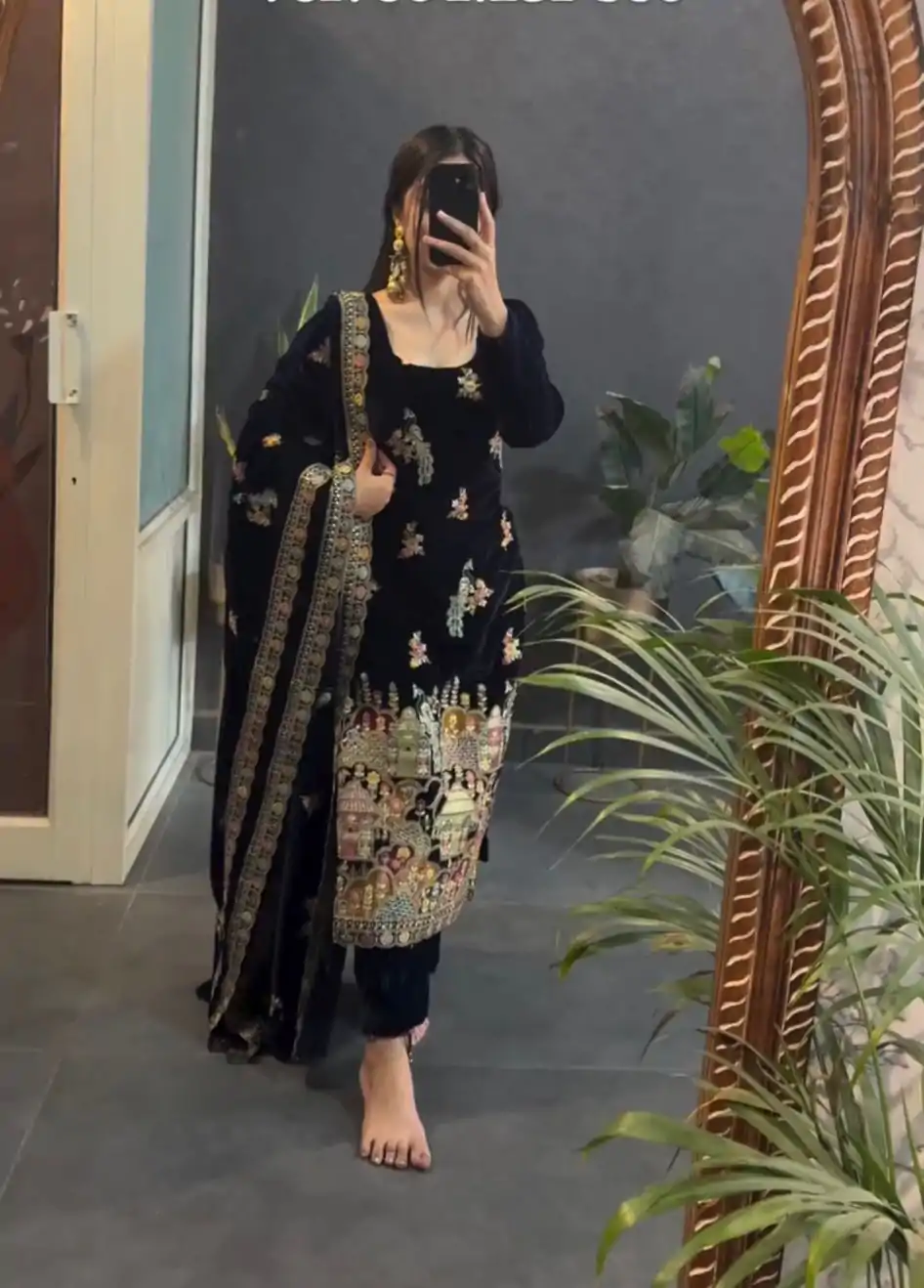 VLM 237 Black Viscose Velvet Salwar Suit Perfect for Wedding, Party, Karwa Chauth, Pooja, Ethnic Day – . Exclusive Offer ₹2449. Delivery 4-6 Working Days | Jump Suits, Salwar suit, Casual Suits, Creative suits, Designer Suits, Palazzo Suits, Party Wear Suits, Patiala Suits, Straight Suits