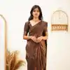 KP 5011 Brown in Collor Soft Lichi Silk Lace Work & Lace Border Saree . Get it for ₹1299. Delivery 4-6 Working Days. Shop now. | Designer Sarees, Embroidered Sarees, Sarees, Bollywood Sarees, Creative Sarees, Ethnic Saree, Modern Digital sarees, Party Wear Sarees