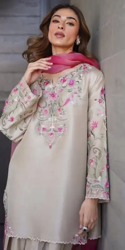 BE 347 Chiku French Crape with Embroidery Work & Lace Work Salwar Suit . Exclusive Offer ₹1849. Delivery 4-6 Working Days. Shop now. | Jump Suits, Salwar suit, Casual Suits, Creative suits, Designer Suits, Palazzo Suits, Party Wear Suits, Patiala Suits, Straight Suits