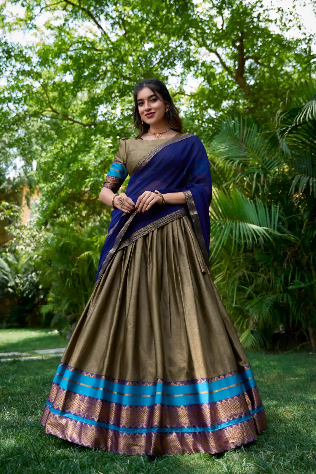 LNB 2004 Chiku Poly Cotton With Lace Work & Zari Work. Lehenga Choli for Get It ₹1899. Delivery 4-6 Working Days. Shop now. | Lehenga, Bollywood Lehenga, Creative Lehenga, Designer Lehenga, Embroidered Lehenga, Party Wear Lehenga