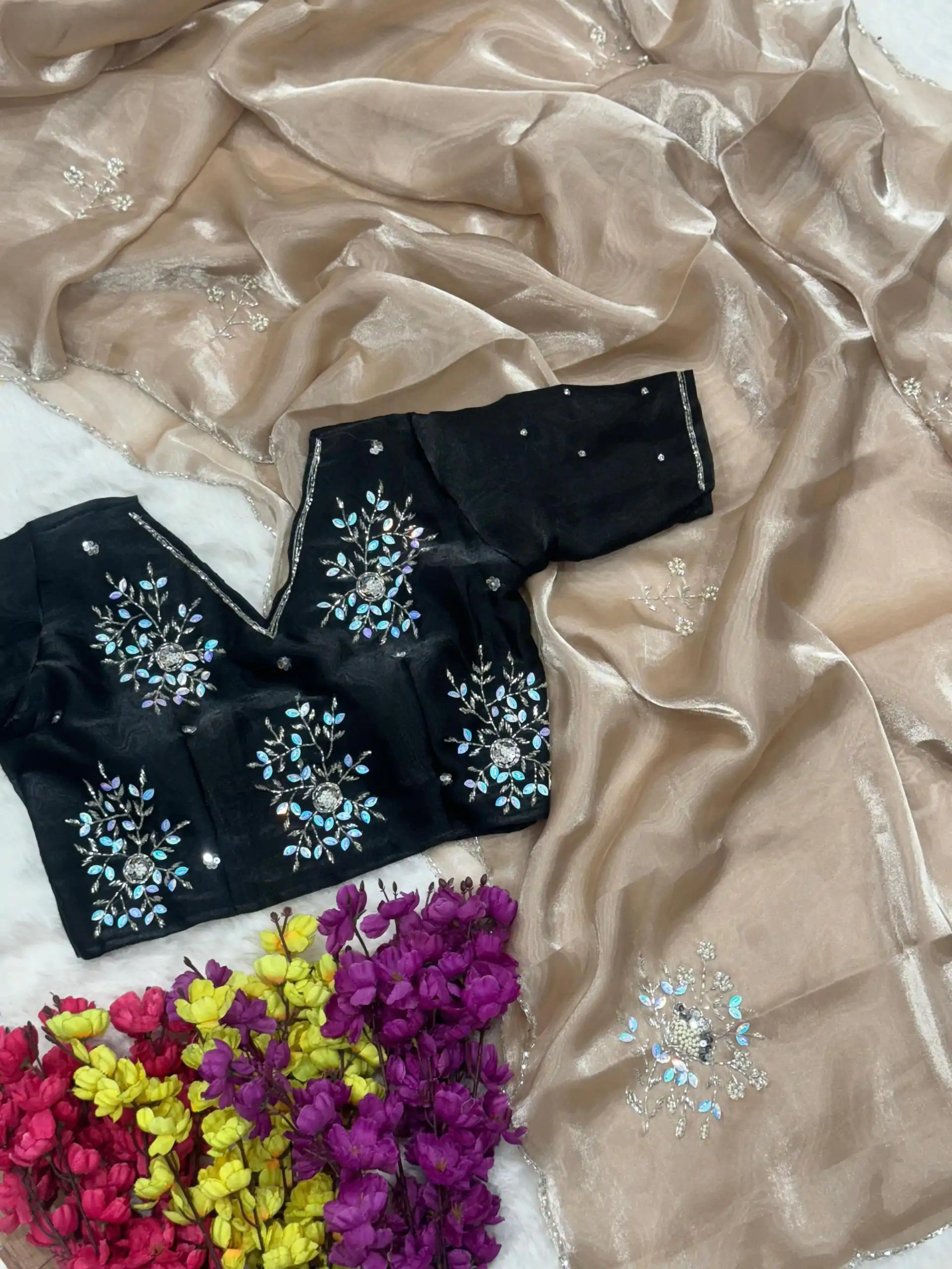 AC JIYA Chiku Soft Jimmy Chuu with Lace Border & Lace Work Saree . Available at ₹3049 only. Delivery 4-6 Working Days. Shop now. | Designer Sarees, Embroidered Sarees, Sarees, Bollywood Sarees, Creative Sarees, Ethnic Saree, Modern Digital sarees, Party Wear Sarees