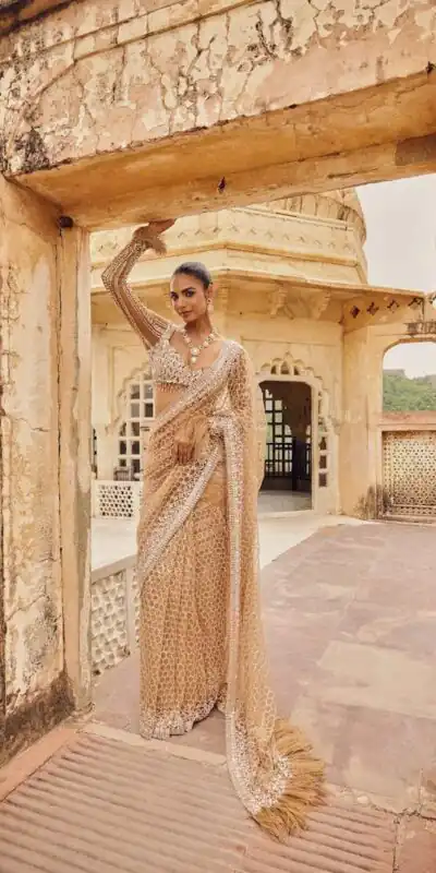 DF 3466 Cream Butterfly Net With Embroidery Work & Sequins Work Saree . Introductory Price ₹1799. Delivery 4-6 Working Days. Shop now. | Designer Sarees, Embroidered Sarees, Sarees, Bollywood Sarees, Creative Sarees, Ethnic Saree, Modern Digital sarees, Party Wear Sarees
