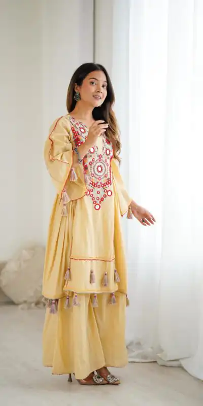 SRK 5286 Cream in Khadi Cotton Mirror Work & Embroidery Work Salwar Suit . Now at just ₹2099. Delivery 4-6 Working Days. Shop now. | Casual Suits, Jump Suits, Salwar suit, Creative suits, Designer Suits, Palazzo Suits, Party Wear Suits, Patiala Suits, Straight Suits