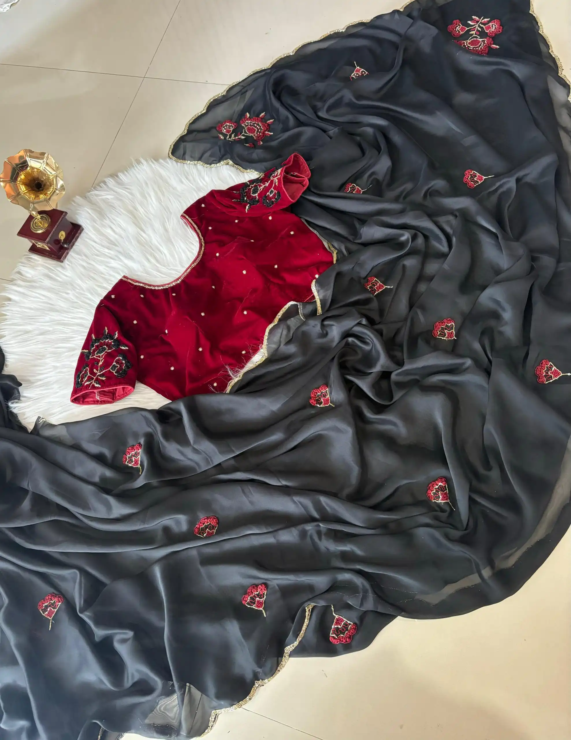 AC AZAELEA Dark Blue Rangoli Silk Lace Work & Resham Work Saree with . Exclusive Offer ₹2549. Delivery 4-6 Working Days. Shop now. | Designer Sarees, Embroidered Sarees, Sarees, Bollywood Sarees, Creative Sarees, Ethnic Saree, Modern Digital sarees, Party Wear Sarees