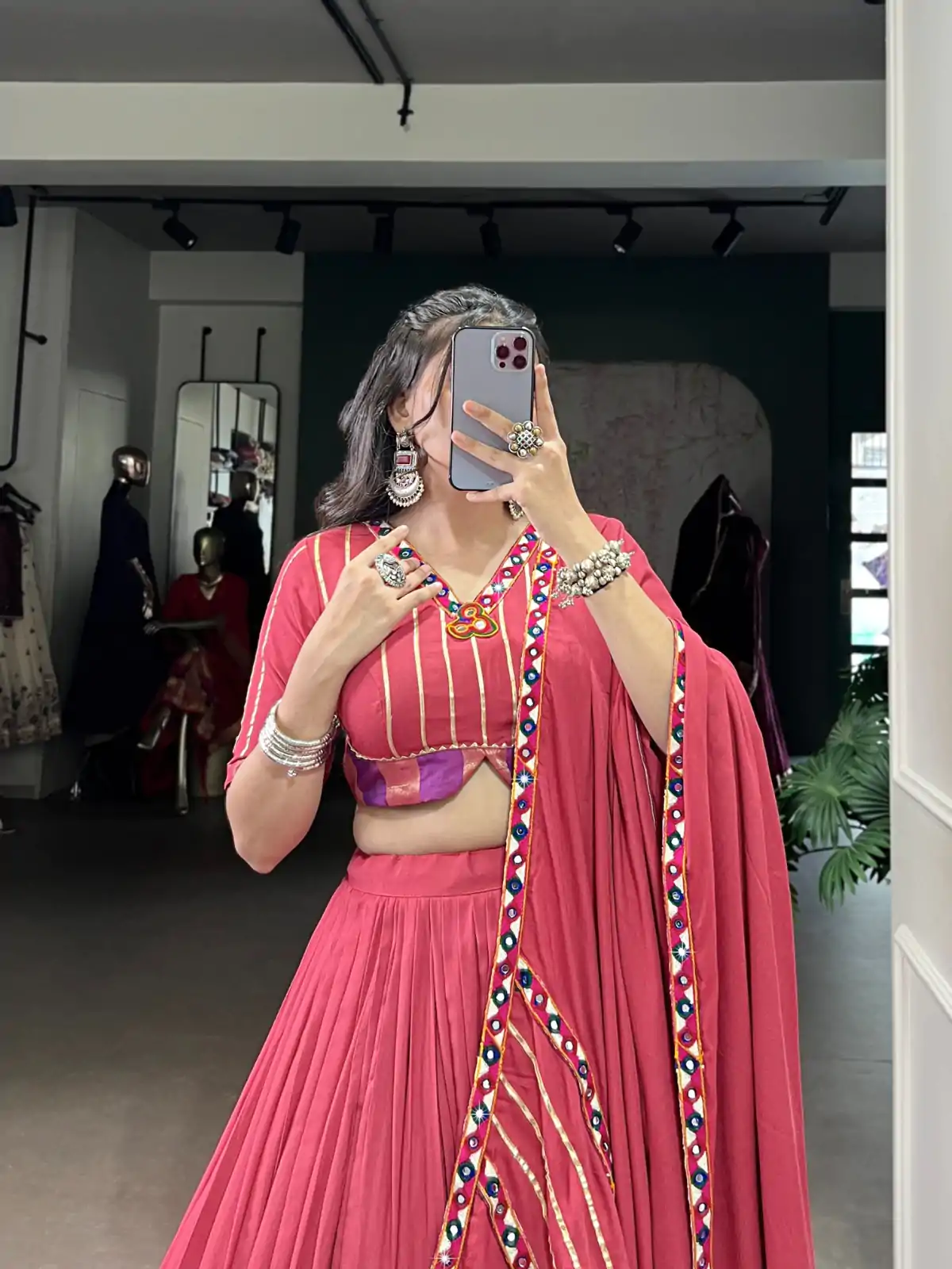 LNB 1659 Dark Pink Color Pure Rayon With Mirror Work & Gamthi Work. Lehenga Choli Price ₹4199.Introductory Delivery 4-6 Working Days. Shop now. | Lehenga, Bollywood Lehenga, Creative Lehenga, Designer Lehenga, Embroidered Lehenga, Party Wear Lehenga