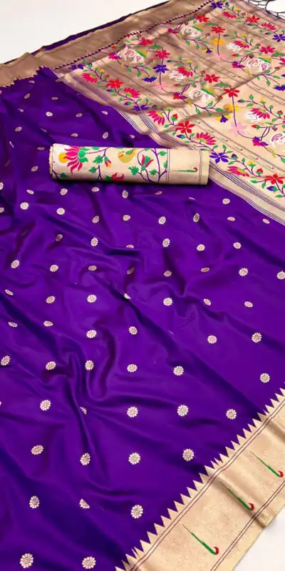 MB 150 Dark Purple A Pethani silk Saree Perfect for Wedding, Party, Baisakhi, Reception, Traditional Day – . Affordable Price ₹2549. Delivery 4-6 Working | Designer Sarees, Embroidered Sarees, Sarees, Bollywood Sarees, Creative Sarees, Ethnic Saree, Modern Digital sarees, Party Wear Sarees