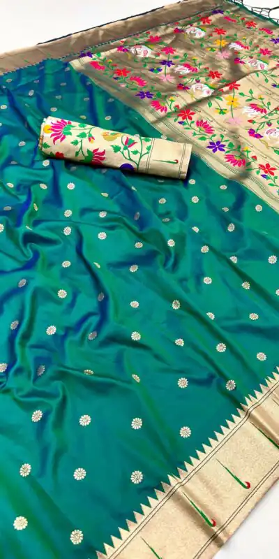 MB 150 Firozi A Pethani silk Saree Perfect for Wedding, Party, Baisakhi, Reception, Traditional Day – . Affordable Price ₹2549. Delivery 4-6 Working | Designer Sarees, Embroidered Sarees, Sarees, Bollywood Sarees, Creative Sarees, Ethnic Saree, Modern Digital sarees, Party Wear Sarees