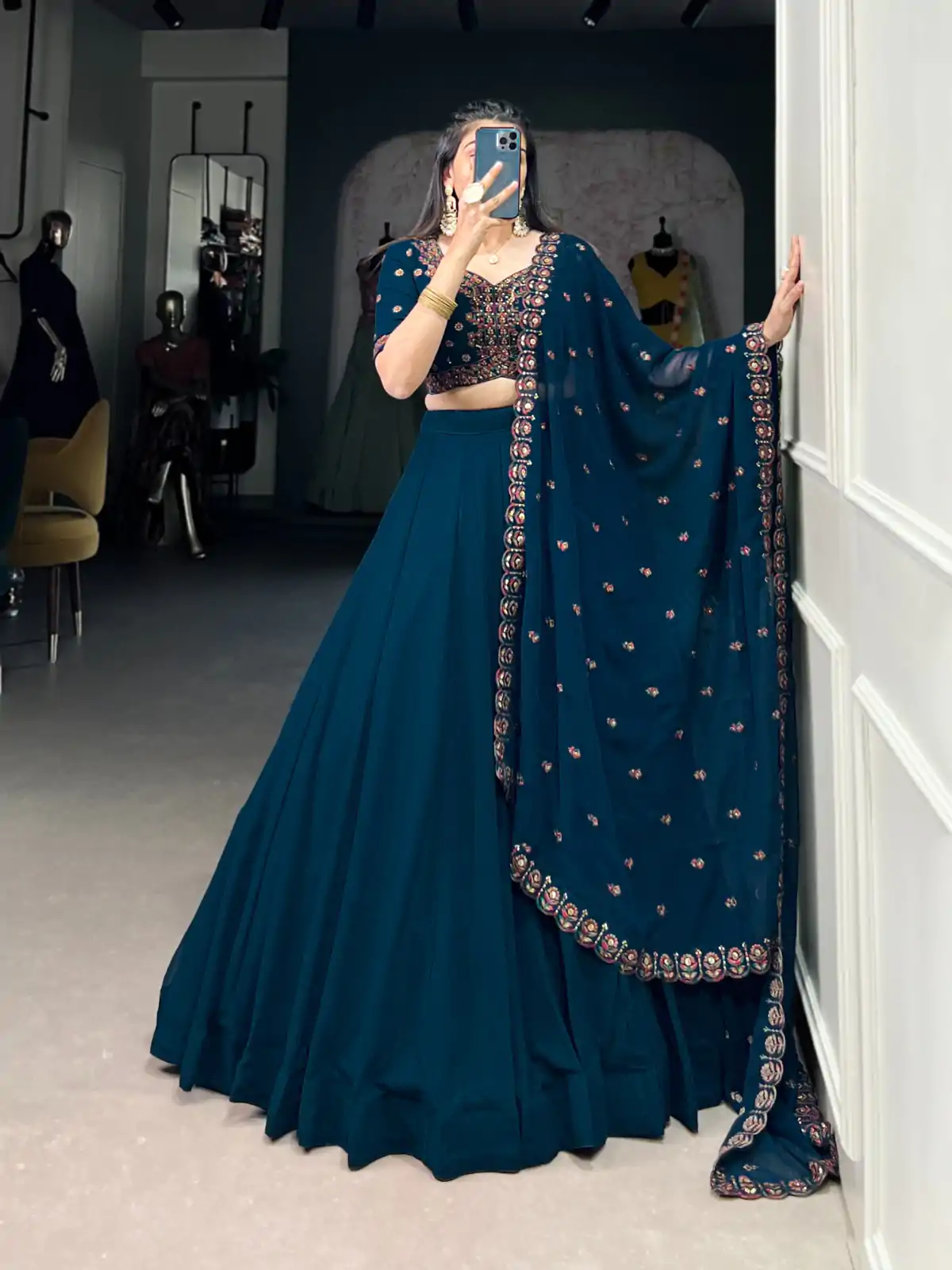 LNB 1416 Firozi Color Georgette Plain Lehenga Choli Wedding, Party, Festive, Events Etc. Delivery 4-6 Working Days Rs 3999 | Lehenga, Bollywood Lehenga, Creative Lehenga, Designer Lehenga, Embroidered Lehenga, Party Wear Lehenga