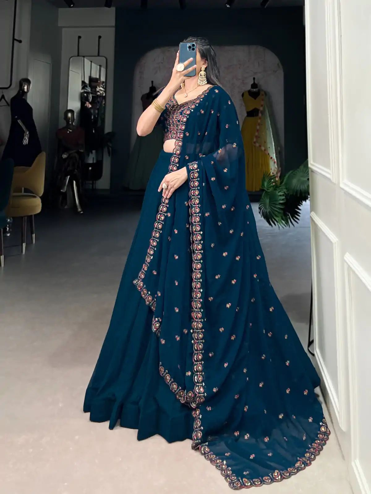LNB 1416 Firozi Color Georgette Plain Lehenga Choli Wedding, Party, Festive, Events Etc. Delivery 4-6 Working Days Rs 3999 | Lehenga, Bollywood Lehenga, Creative Lehenga, Designer Lehenga, Embroidered Lehenga, Party Wear Lehenga