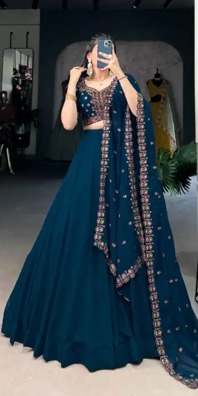 LNB 1416 Firozi Color Georgette Plain Lehenga Choli Wedding, Party, Festive, Events Etc. Delivery 4-6 Working Days Rs 3999 | Lehenga, Bollywood Lehenga, Creative Lehenga, Designer Lehenga, Embroidered Lehenga, Party Wear Lehenga