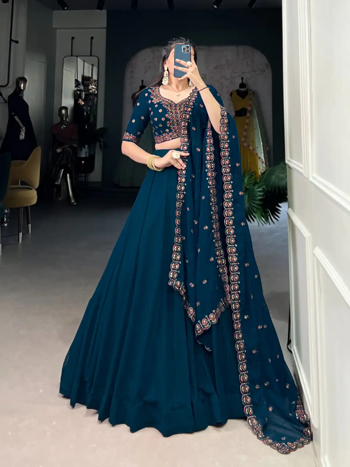 LNB 1416 Firozi Color Georgette Plain Lehenga Choli Wedding, Party, Festive, Events Etc. Delivery 4-6 Working Days Rs 3999 | Lehenga, Bollywood Lehenga, Creative Lehenga, Designer Lehenga, Embroidered Lehenga, Party Wear Lehenga