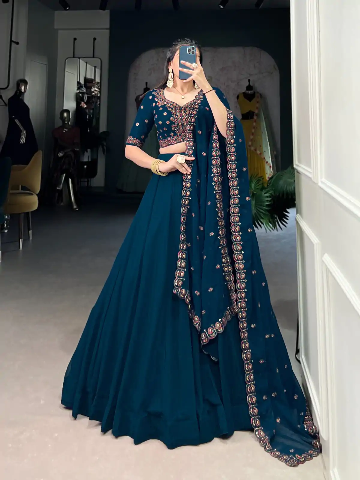 LNB 1416 Firozi Color Georgette Plain Lehenga Choli Wedding, Party, Festive, Events Etc. Delivery 4-6 Working Days Rs 3999 | Lehenga, Bollywood Lehenga, Creative Lehenga, Designer Lehenga, Embroidered Lehenga, Party Wear Lehenga
