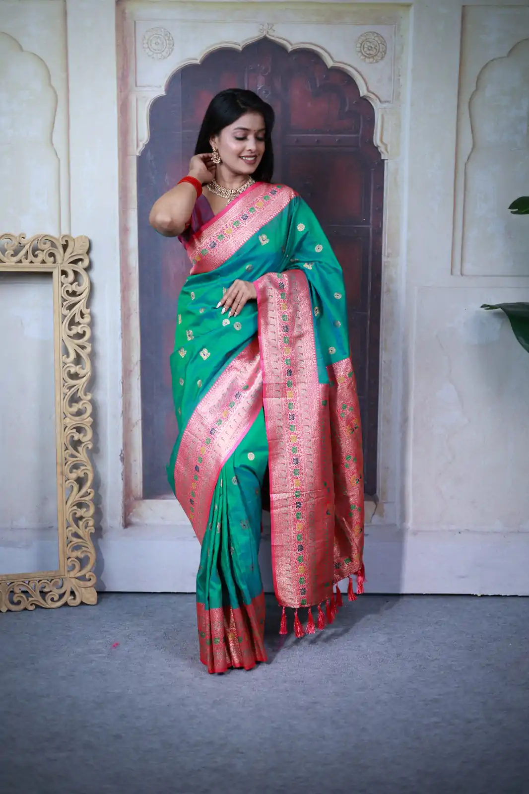 MB 18 Firozi Paithani Ajanta Lotus Saree Perfect for Wedding, Party, Lohri, Durga Puja, Eid – . Get it for ₹2449. Delivery 4-6 Working Days. Shop now. | Designer Sarees, Embroidered Sarees, Sarees, Bollywood Sarees, Creative Sarees, Ethnic Saree, Modern Digital sarees, Party Wear Sarees