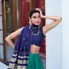 Firozi Pure Chanderi Zari Work Lehenga Choli