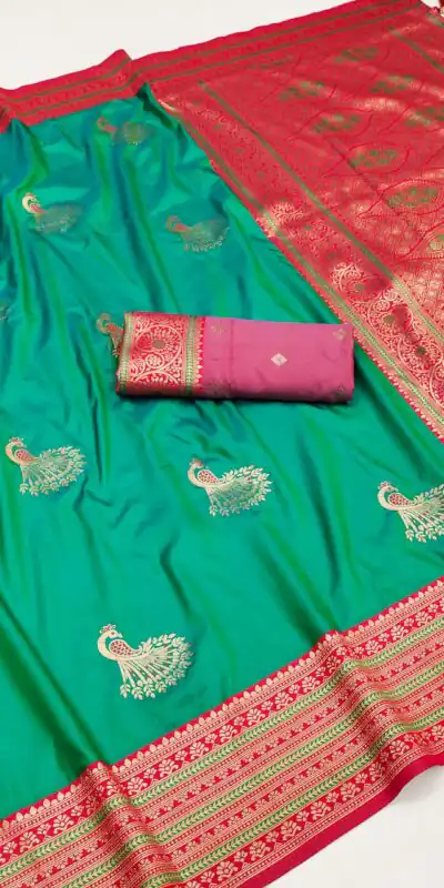 MB Morni Firozi in Soft Silk Zari Work & Lace Work Saree . Wedding, Party, Festive, Events, Grab it for ₹2099. Delivery 4-6 Working Days. Shop now. | Designer Sarees, Embroidered Sarees, Sarees, Bollywood Sarees, Creative Sarees, Ethnic Saree, Modern Digital sarees, Party Wear Sarees