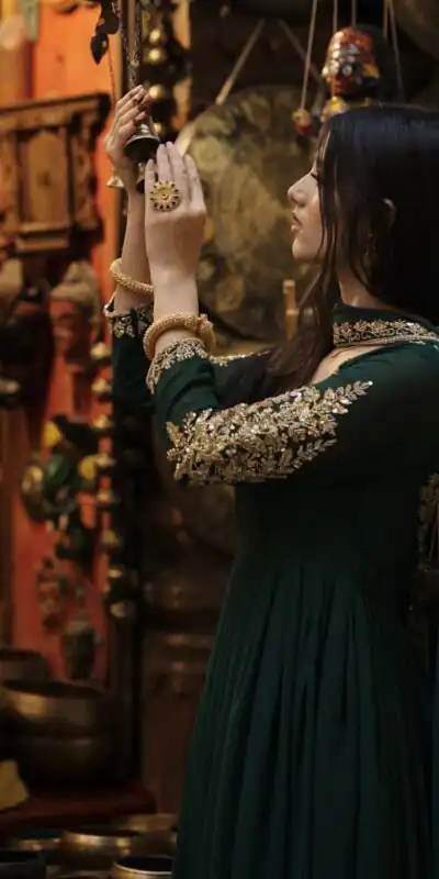 NSR 868 Green Color Heavy Faux Georgette Embroidery fency Sleeve Gown . Special Price ₹1899. Delivery 4-6 Working Days. Shop now. | Gowns, Bollywood Gowns, Creative Gowns, Designer Gowns, Embroidered Gowns, Party Wear Gowns