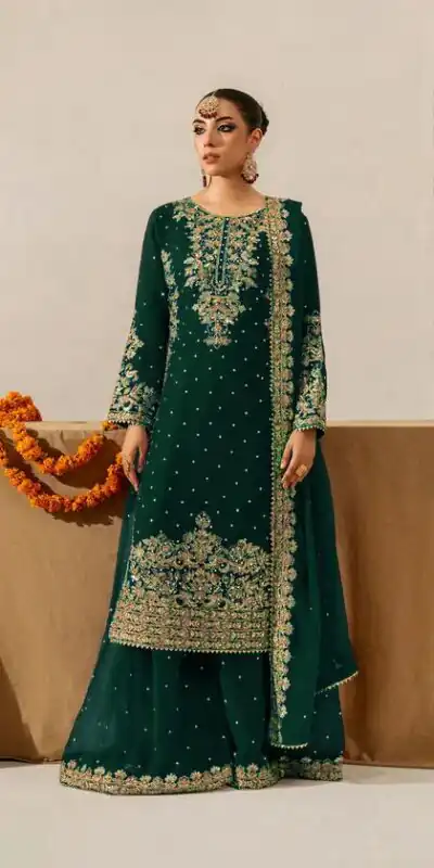 RTC 5901 Green Faux Georgette Salwar Suit Perfect for Wedding, Party, Raksha Bandhan, Eid, Pooja –. Introductory Price ₹2449. Delivery 4-6 Working Days. | Casual Suits, Jump Suits, Salwar suit, Creative suits, Designer Suits, Palazzo Suits, Party Wear Suits, Patiala Suits, Straight Suits