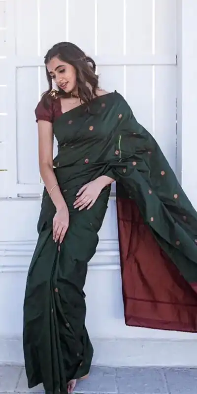 KP 5000 Green Soft Lichi Silk Saree with Designer Work. Wedding, Party, Festive, Events, Now at just ₹1249. Delivery 4-6 Working Days. Shop now. | Designer Sarees, Embroidered Sarees, Sarees, Bollywood Sarees, Creative Sarees, Ethnic Saree, Modern Digital sarees, Party Wear Sarees