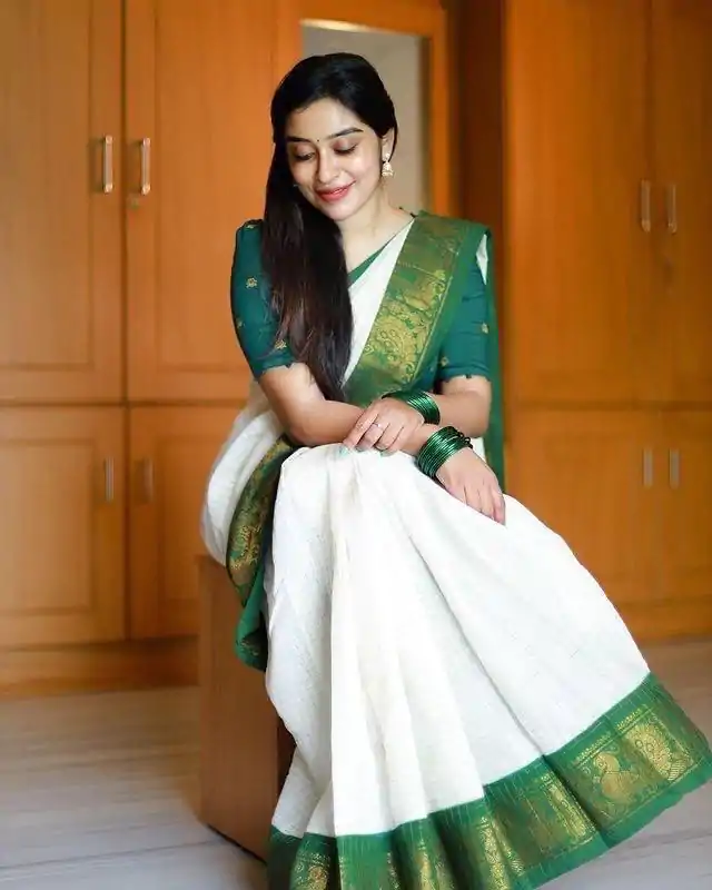 KP 3025 Green Soft Lichi Silk Saree Perfect for Wedding, Party, Baby Shower, Onam, Durga Puja . Available at ₹1449 only. Delivery 4-6 Working Days. | Designer Sarees, Embroidered Sarees, Sarees, Bollywood Sarees, Creative Sarees, Ethnic Saree, Modern Digital sarees, Party Wear Sarees