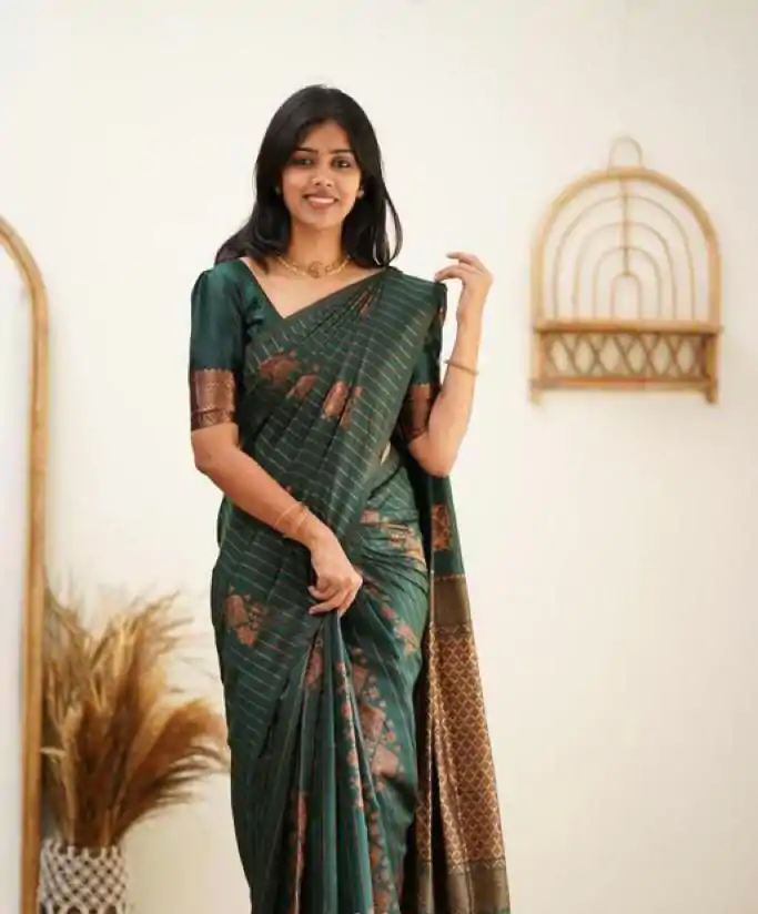 KP 5011 Green in Collor Soft Lichi Silk Lace Work & Lace Border Saree . Get it for ₹1299. Delivery 4-6 Working Days. Shop now. | Designer Sarees, Embroidered Sarees, Sarees, Bollywood Sarees, Creative Sarees, Ethnic Saree, Modern Digital sarees, Party Wear Sarees