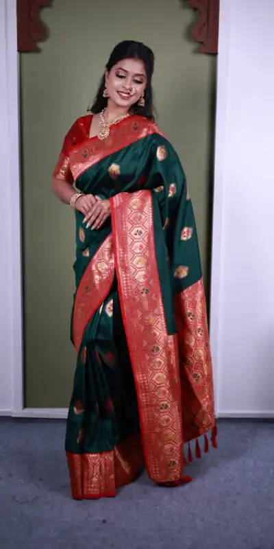 MB 22 Green Soft Paithani silk Saree Perfect for Wedding, Party, Sangeet, Haldi, Housewarming – . Best Price ₹2449. Delivery 4-6 Working Days. Shop no | Designer Sarees, Embroidered Sarees, Sarees, Bollywood Sarees, Creative Sarees, Ethnic Saree, Modern Digital sarees, Party Wear Sarees