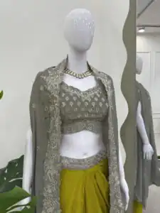 RTC 6493 Grey American Crep With Designer Work Dhoti Suit. Wedding, Party, Festive, Events Festive Deal ₹2149. Delivery 4-6 Working Days. Shop now. | Jump Suits, Tops & Bottoms, Track Suits, Salwar suit, Casual Suits, Creative suits, Designer Suits, Palazzo Suits, Party Wear Suits, Patiala Suits, Straight Suits, Trendy Wear