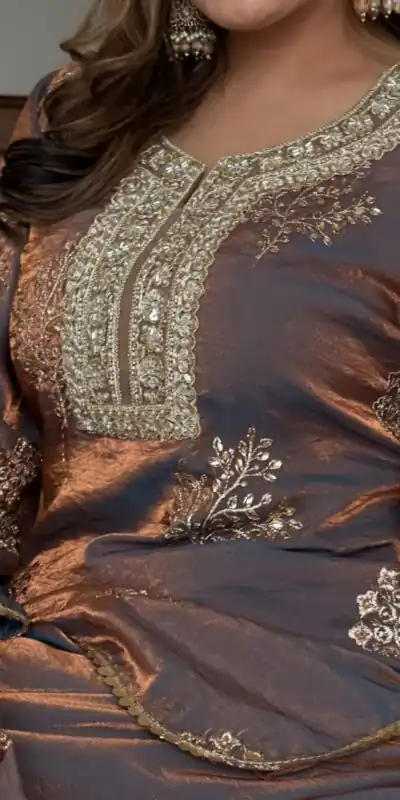 SSR 527 Grey Fendy Silk With Embroidery Work Salwar Suit in Embroidery Sequence Work. Exclusive Offer ₹2099. Delivery 4-6 Working Days | Jump Suits, Salwar suit, Casual Suits, Creative suits, Designer Suits, Palazzo Suits, Party Wear Suits, Patiala Suits, Straight Suits