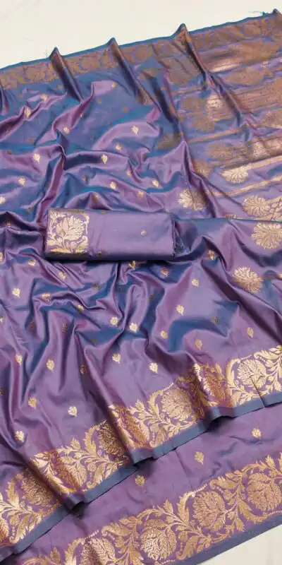 MB 171 Lavender Banarasi Silk Saree Perfect for Wedding, Party, Holi, Pongal, Pooja –. Festive Deal ₹1849. Delivery 4-6 Working Days. Shop now. | Designer Sarees, Embroidered Sarees, Sarees, Bollywood Sarees, Creative Sarees, Ethnic Saree, Modern Digital sarees, Party Wear Sarees