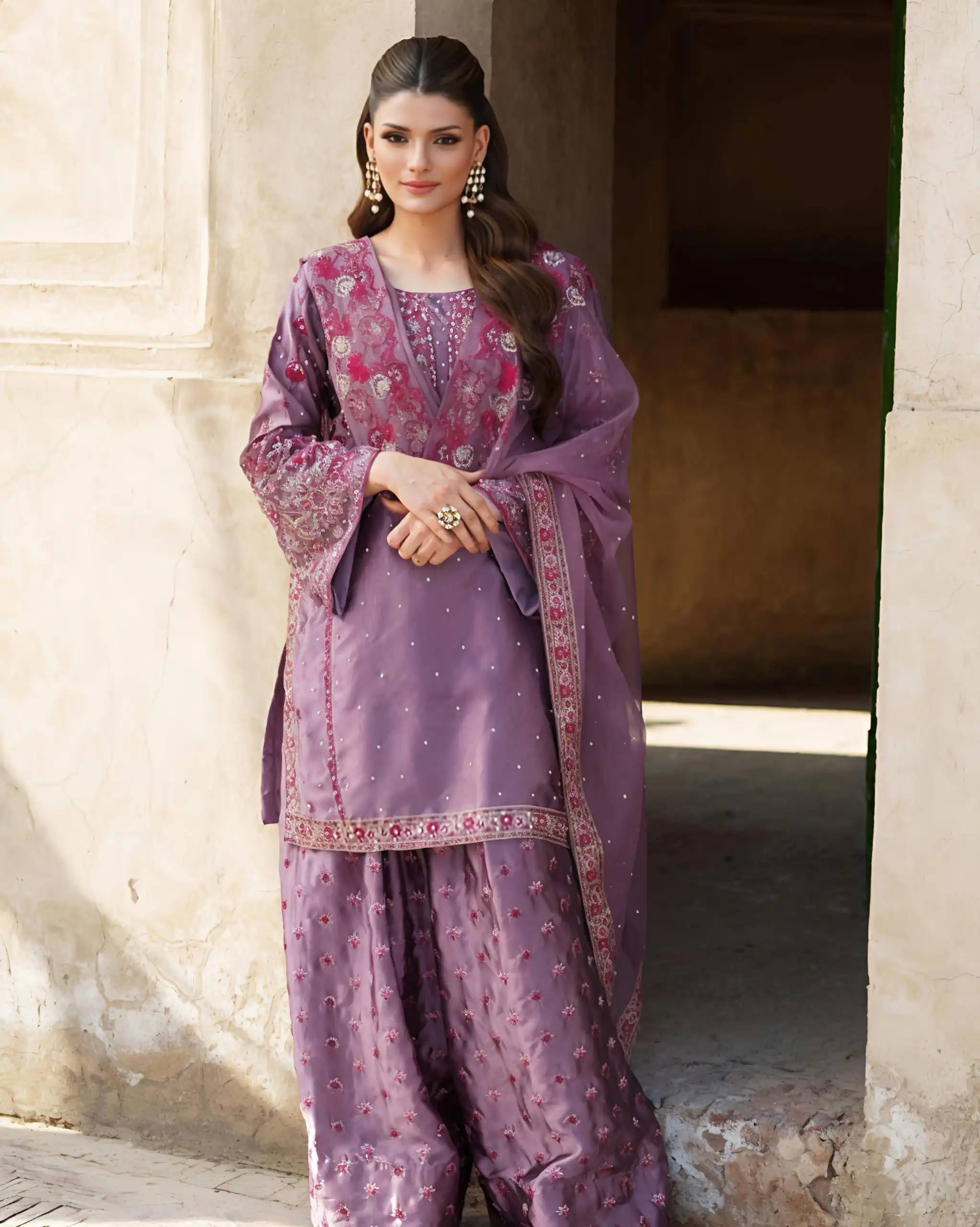 NSR 849 Lavender Chinnon Silk Salwar Suit Perfect for Wedding, Party, Baisakhi, Anniversary, Housewarming . Available at ₹1999 only. Delivery 4-6 | Jump Suits, Salwar suit, Casual Suits, Creative suits, Designer Suits, Palazzo Suits, Party Wear Suits, Patiala Suits, Straight Suits