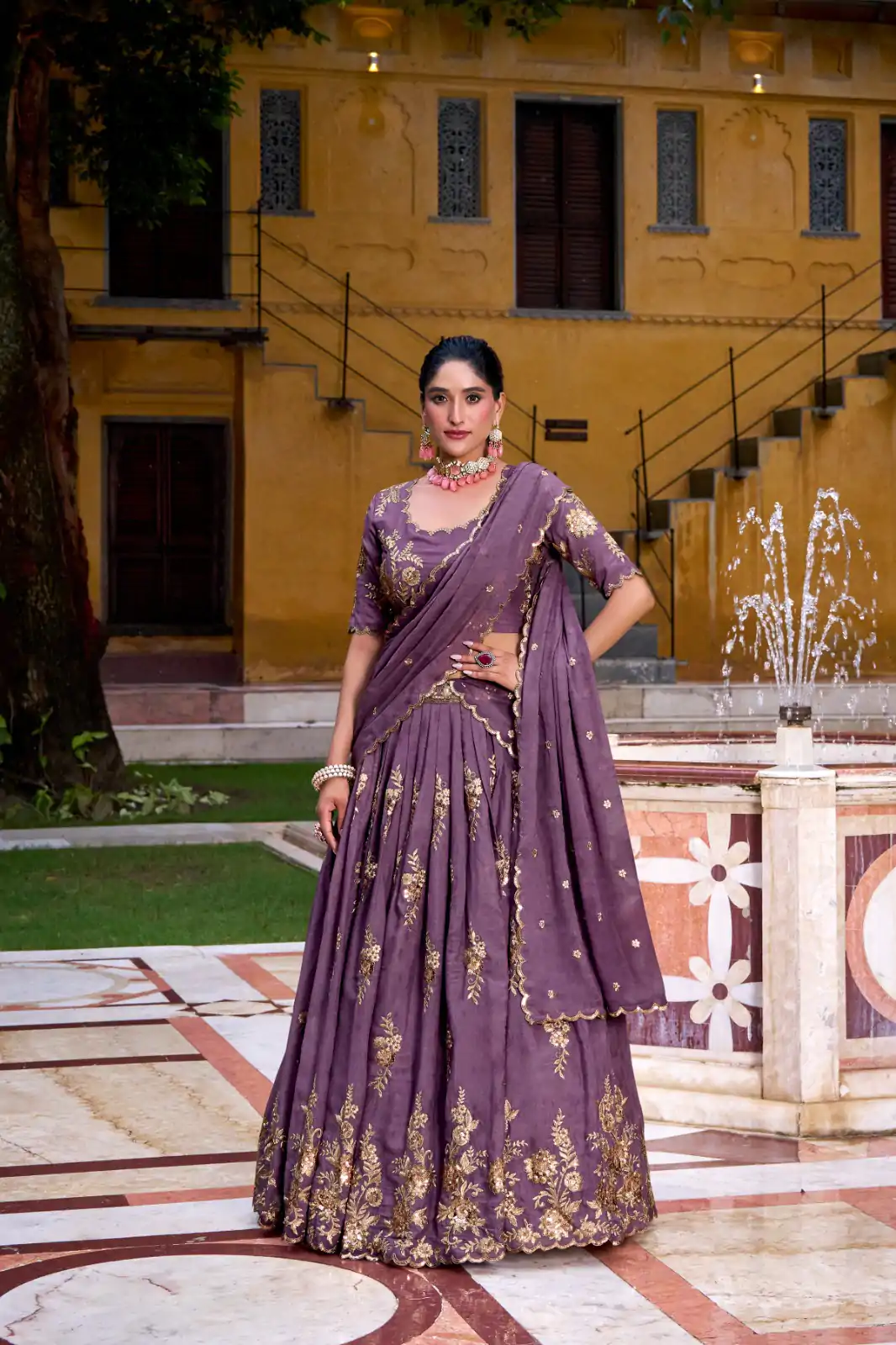 LNB 1451 Lavender Chocolate Crush with Embroidery Work & Sequins Work Lehenga Choli . Get it for ₹3499. Delivery 4-6 Working Days. Shop now. | Lehenga, Bollywood Lehenga, Creative Lehenga, Designer Lehenga, Embroidered Lehenga, Party Wear Lehenga