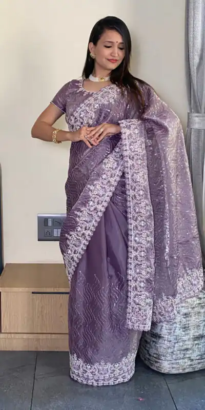 SC 239 Pink Georgette With Lace Work & Lace Border Saree . Wedding, Party, Festive, Events, Exclusive Offer ₹1599. Delivery 4-6 Working Days. Shop now. | Designer Sarees, Embroidered Sarees, Sarees, Bollywood Sarees, Creative Sarees, Ethnic Saree, Modern Digital sarees, Party Wear Sarees