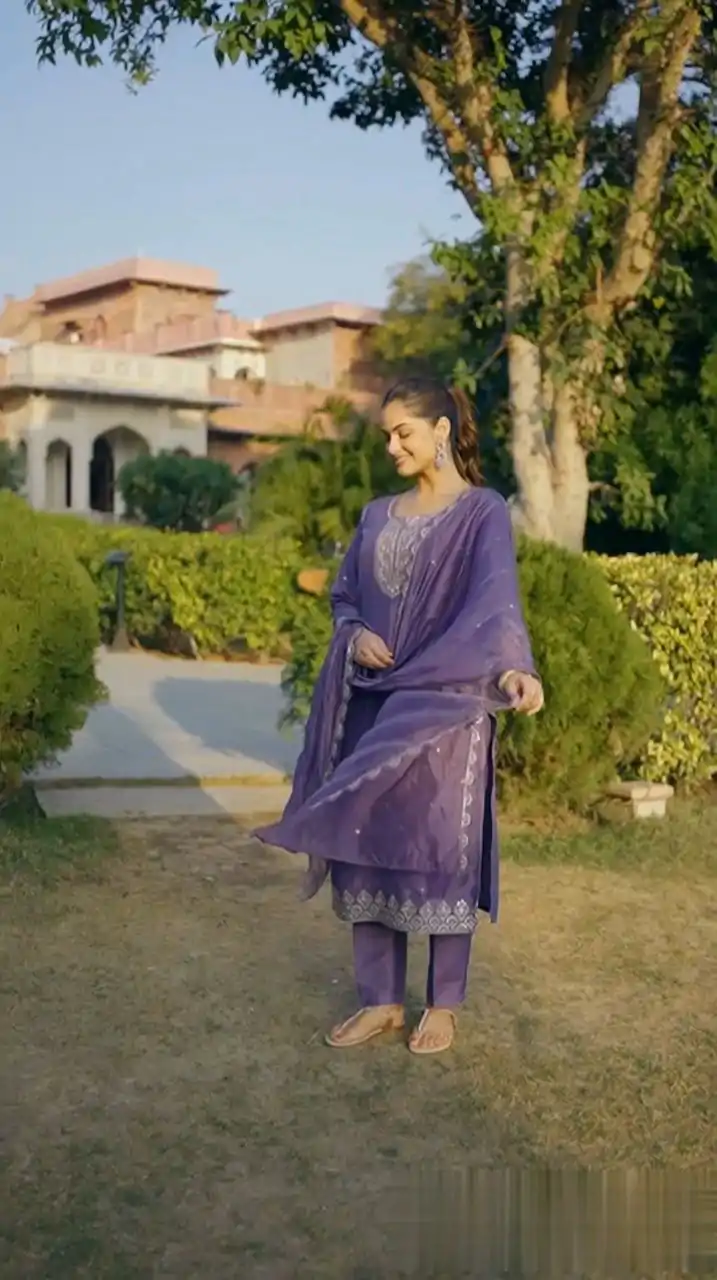 DC 106 Lavender Havy Pure Chinon Salwar Suit Perfect for Wedding, Party, Haldi, Onam, Baisakhi – . Festive Deal ₹1799. Delivery 4-6 Working Days. | Jump Suits, Tops & Bottoms, Track Suits, Salwar suit, Casual Suits, Creative suits, Designer Suits, Palazzo Suits, Party Wear Suits, Patiala Suits, Straight Suits, Trendy Wear