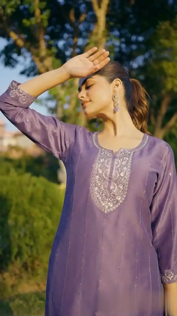 DC 106 Lavender Havy Pure Chinon Salwar Suit Perfect for Wedding, Party, Haldi, Onam, Baisakhi – . Festive Deal ₹1799. Delivery 4-6 Working Days. | Jump Suits, Tops & Bottoms, Track Suits, Salwar suit, Casual Suits, Creative suits, Designer Suits, Palazzo Suits, Party Wear Suits, Patiala Suits, Straight Suits, Trendy Wear