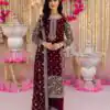 SRK 5238 Maroon Faux Georgette With 5mm Embroidery Sequence Work with Beads Work Wedding, Party, Festive, Events, 4-6 Working Days At 2399 | Casual Suits, Jump Suits, Salwar suit, Creative suits, Designer Suits, Palazzo Suits, Party Wear Suits, Patiala Suits, Straight Suits