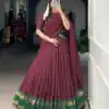 LNB 1904 Maroon Pure Chanderi with Zari Work Lehenga Choli . Affordable Price ₹1999. Delivery 4-6 Working Days. Shop now. | Lehenga, Bollywood Lehenga, Creative Lehenga, Designer Lehenga, Embroidered Lehenga, Party Wear Lehenga