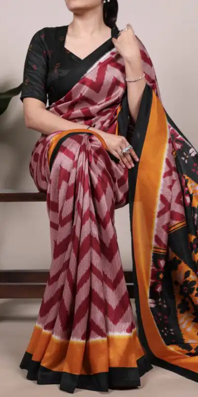 YNF 7043 Maroon Color Tasar Silk Printed With Designer Work Saree. Festive Deal ₹1549. Delivery 4-6 Working Days. Shop now. | Designer Sarees, Embroidered Sarees, Sarees, Bollywood Sarees, Creative Sarees, Ethnic Saree, Modern Digital sarees, Party Wear Sarees